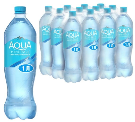 Вода питьевая Aqua Minerale Аква Минерале, негазированная, 1 л х 12 шт ...