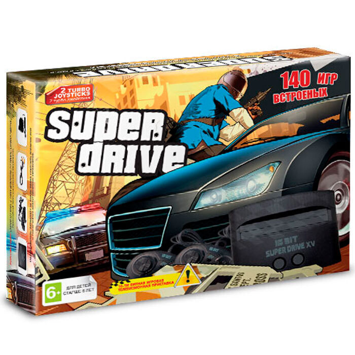 Игровая приставка 16-bit Super Drive GTA + 140 игр - купить с 