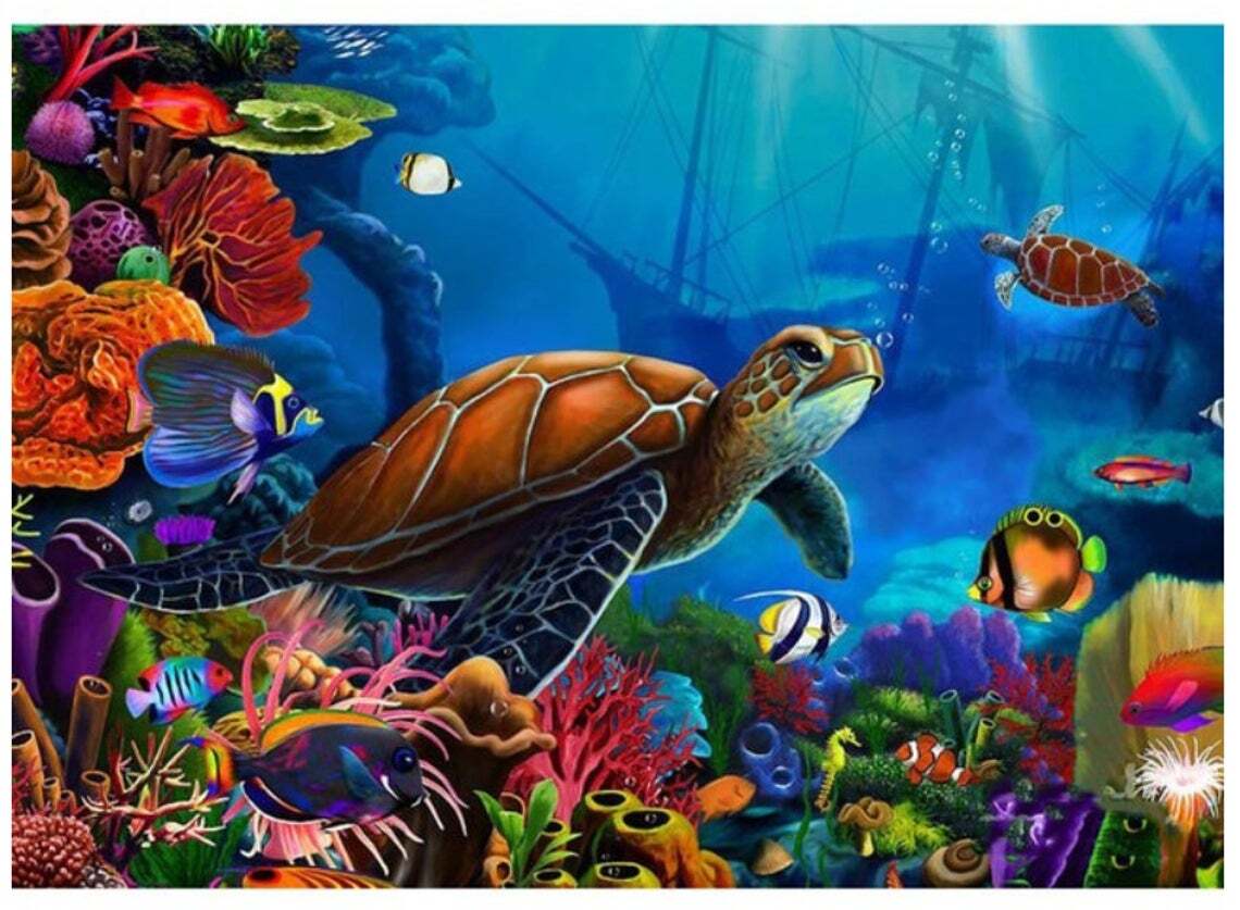 Подводный мир черепаха