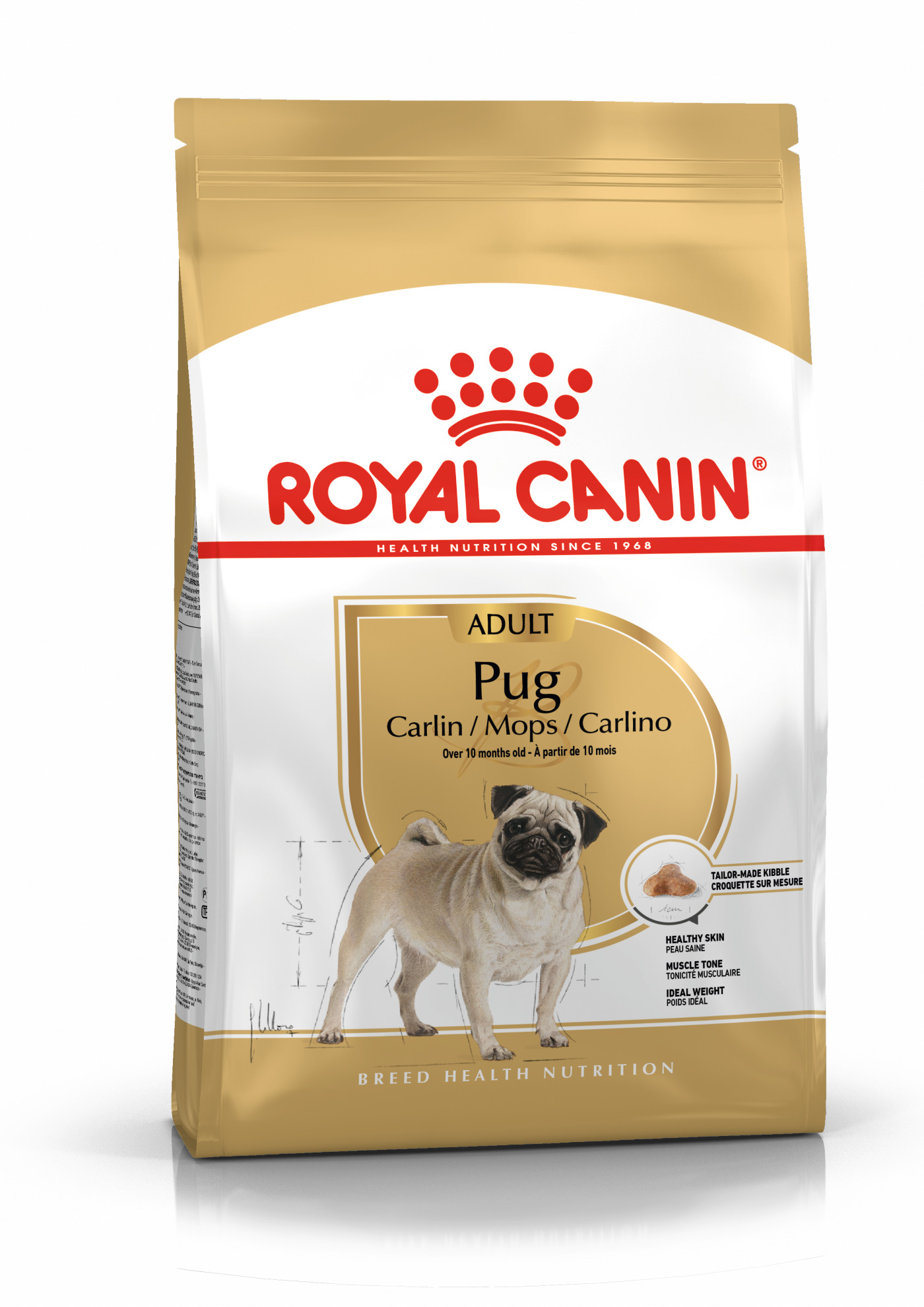 RoyalCaninPugAdultСухойкормдлявзрослыхсобакпородыМопс,1,5кг