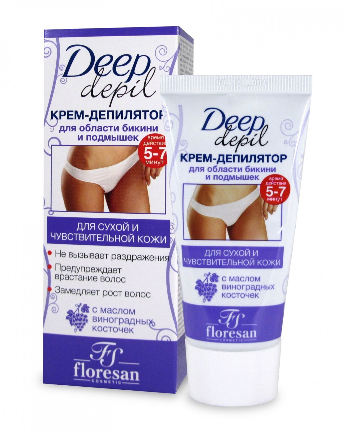 Floresan Крем-депилятор для области бикини и подмышек Deep depil, 50 мл -  купить с доставкой по выгодным ценам в интернет-магазине OZON (468882298)