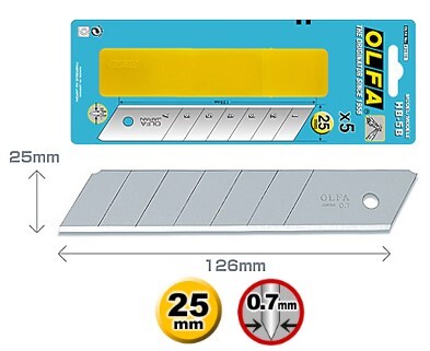 Сменные лезвия для канцелярского ножа OLFA (Олфа) OL-HB-5B 10 шт.