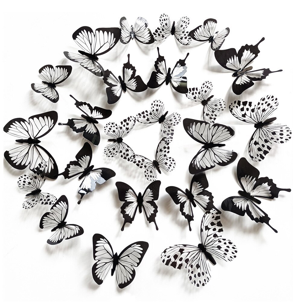 Чёрные декоративные бабочки
