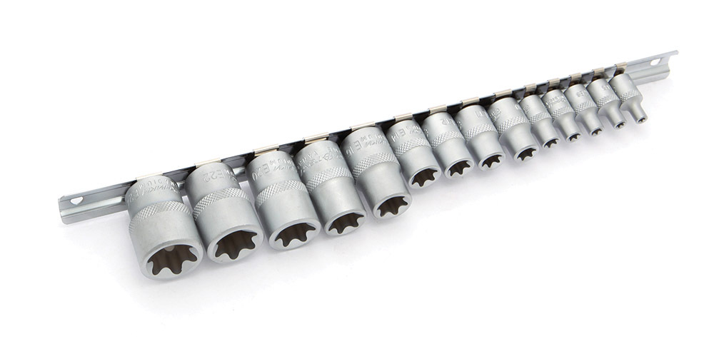 Набор головок TORX 1/4"(Е4-Е8), 3/8"(Е10-Е14), 1/2"(Е16-Е24), 14 шт, 623714, Дело Техники