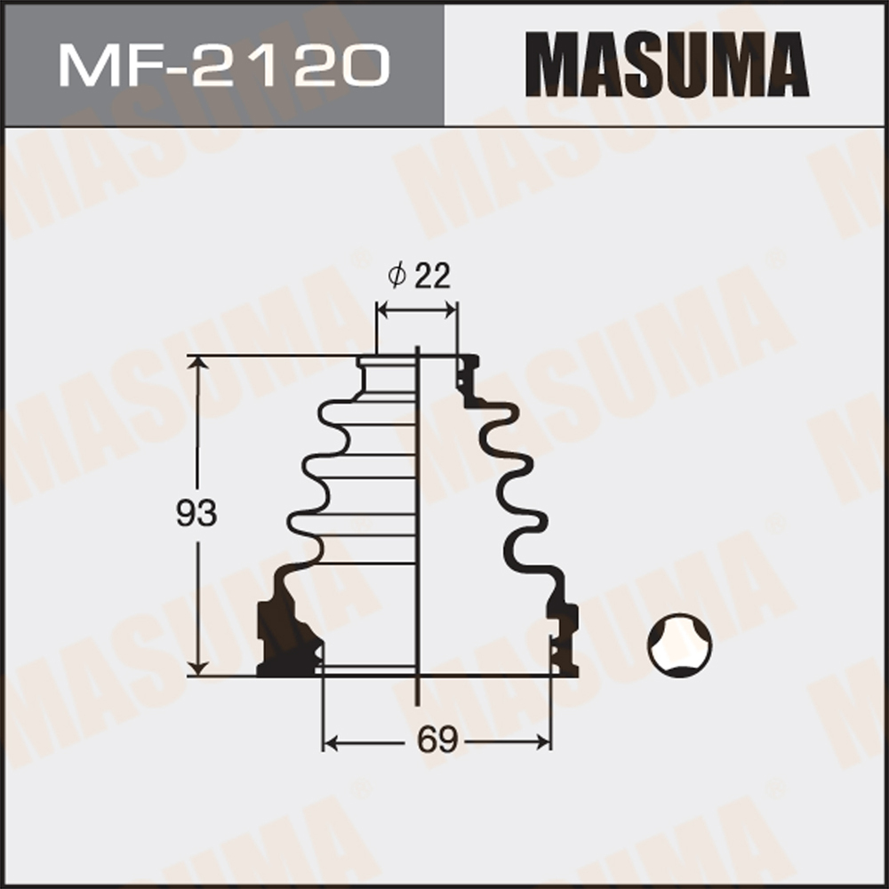 ПыльникШРУС69x93x22MASUMA