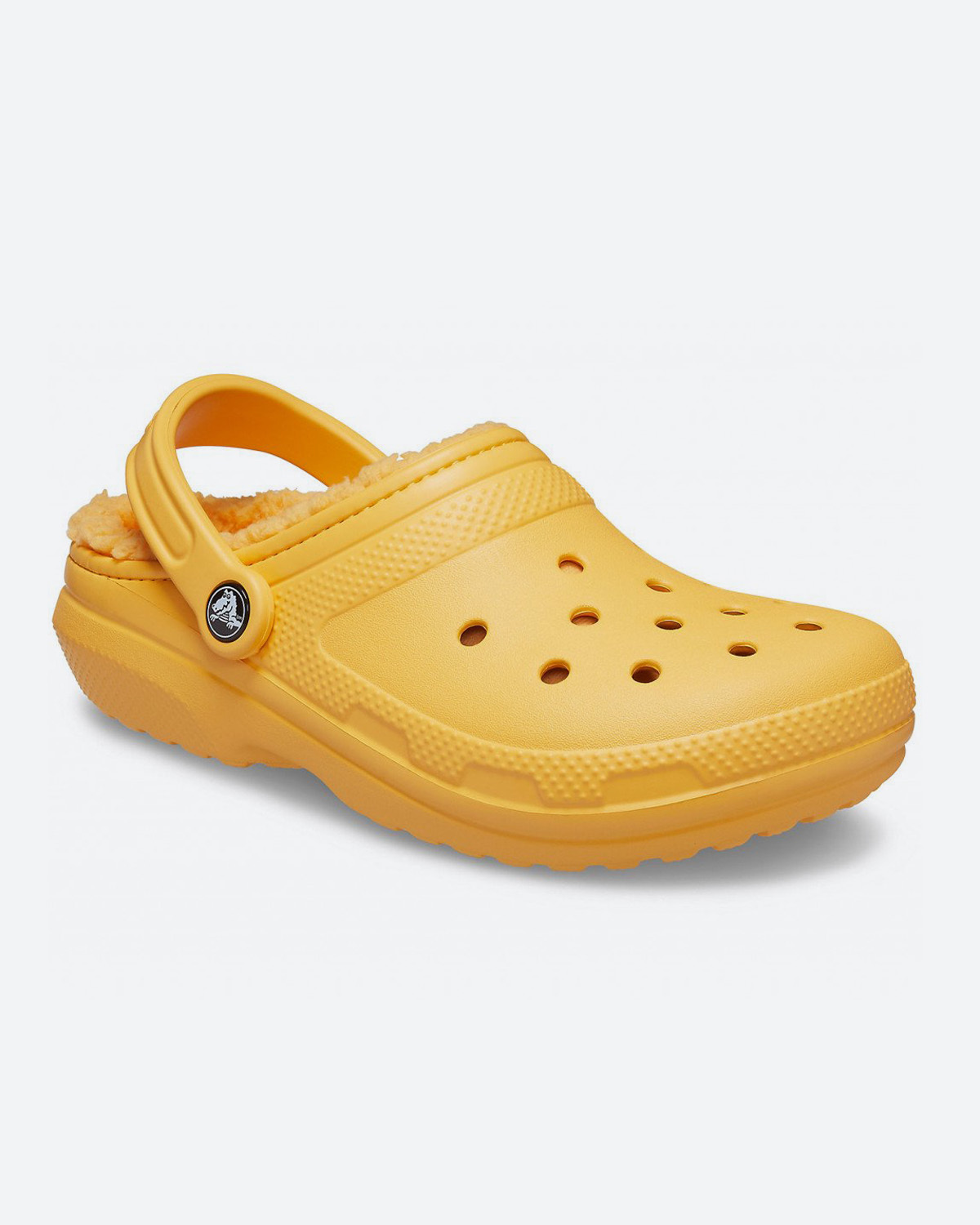 fuzzy yellow crocs