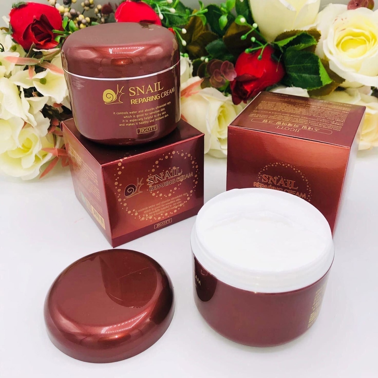 Крем repairing отзывы. Jigott крем восстанавливающий с муцином улитки - Snail repairing Cream, 100мл. Snail repairing Cream. Косметика из Кореи.