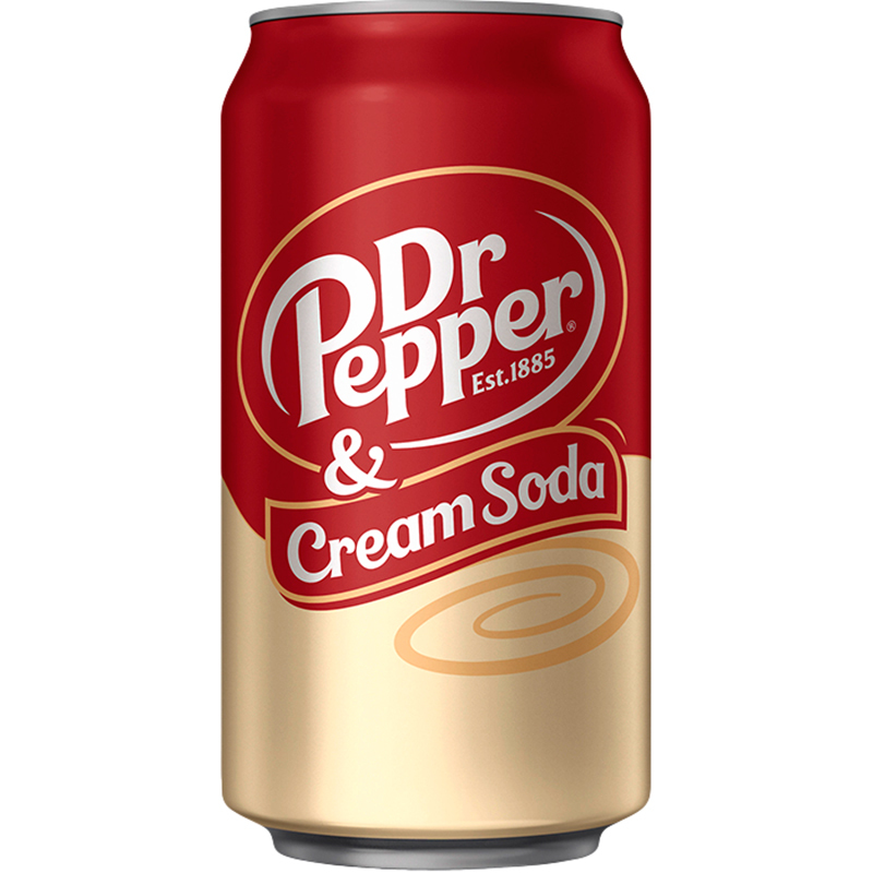 Напиток газированный Dr. Pepper Cream Soda, Доктор Пеппер Крем Сода, 0. ...
