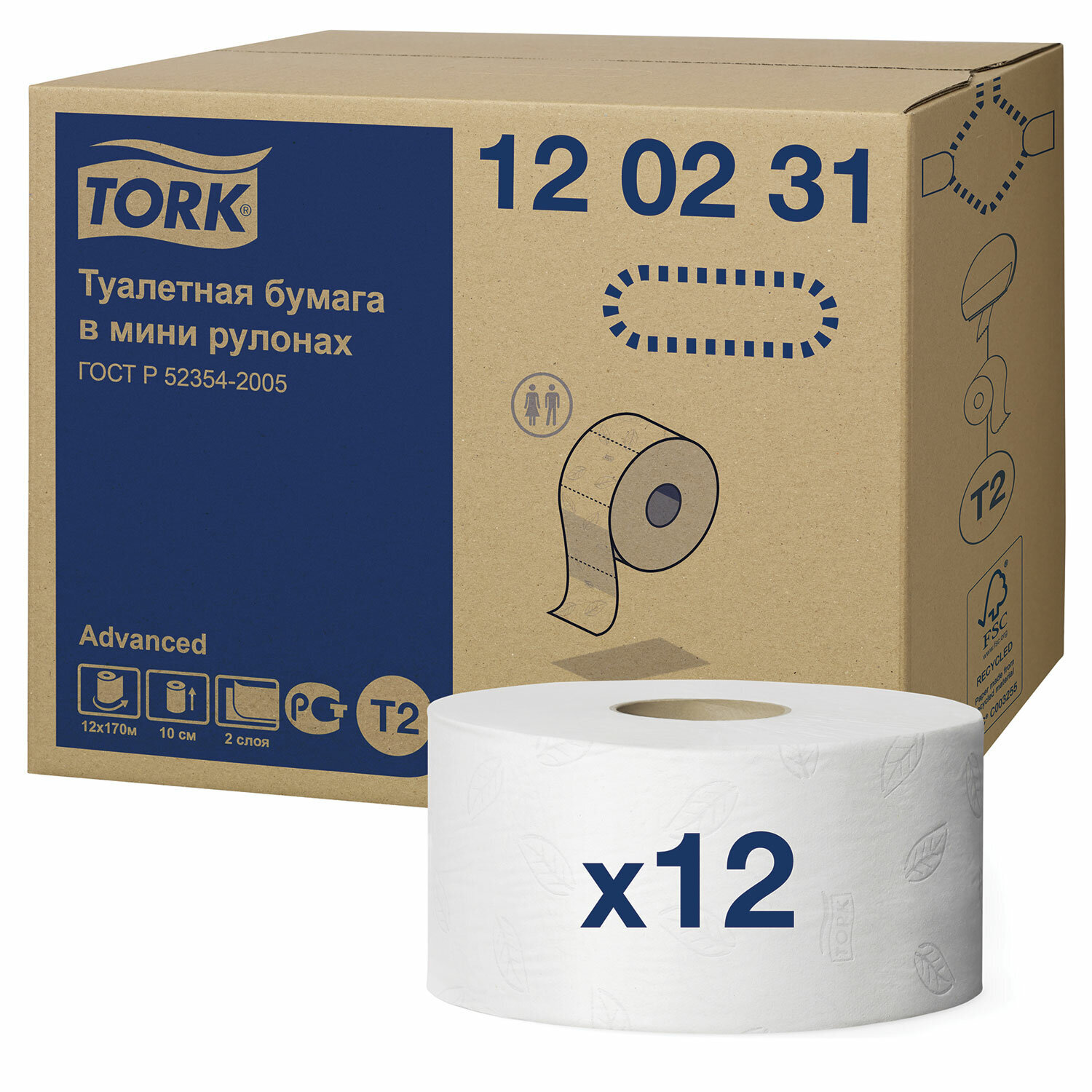 Tork Туалетная бумага 12 шт