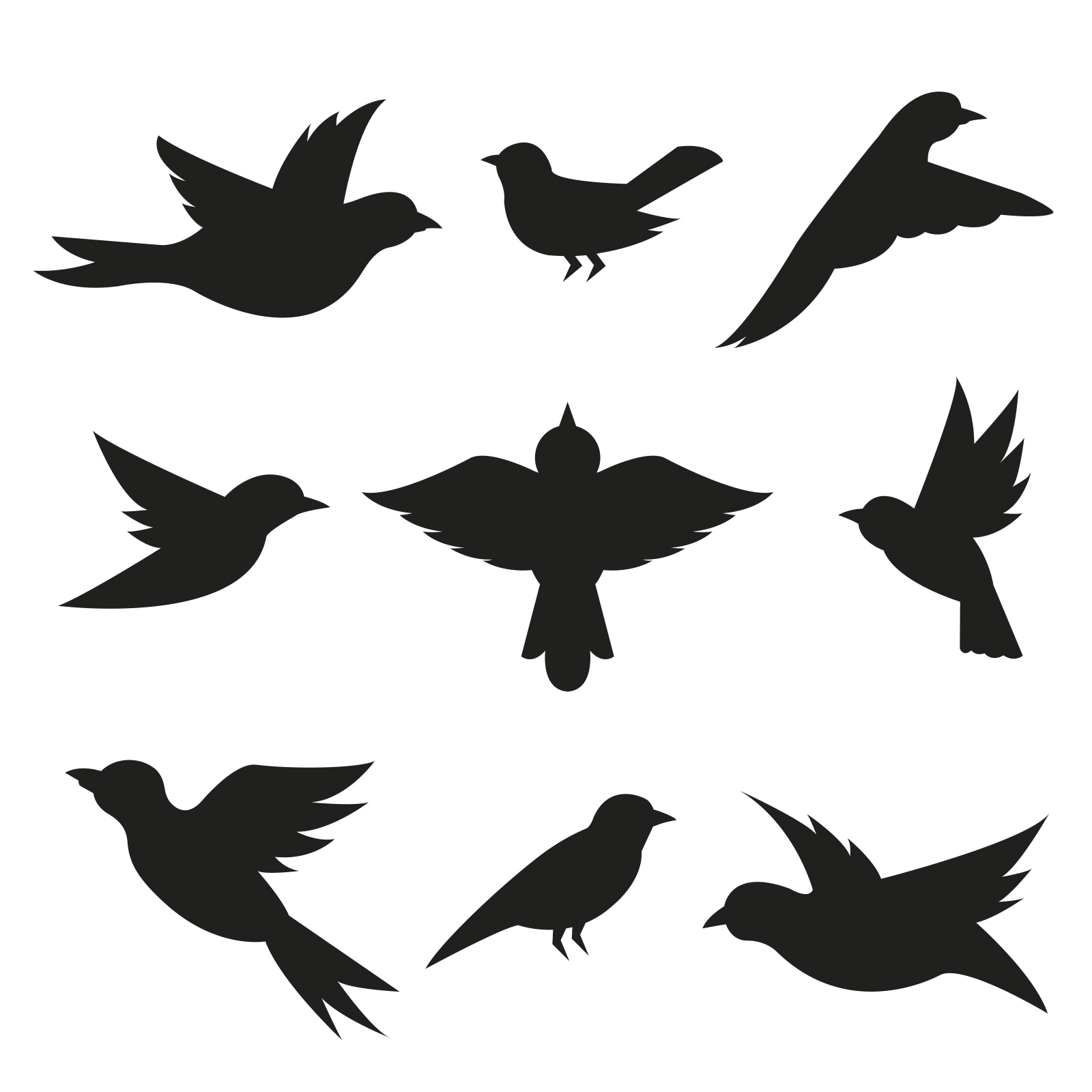 картинки птицы для вырезания распечатать