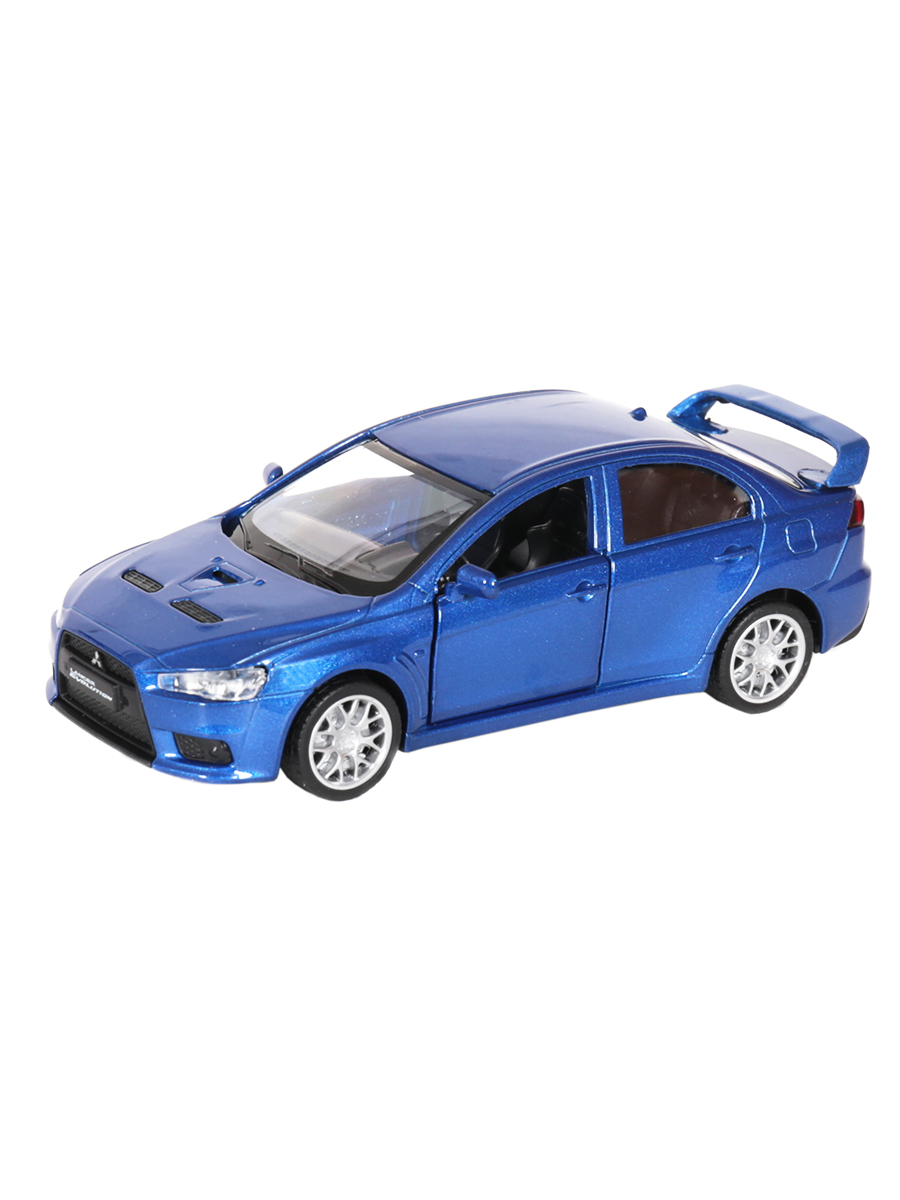 Модель машины 1:41 Mitsubishi Lancer Evolution (11,5см) инерция Синий