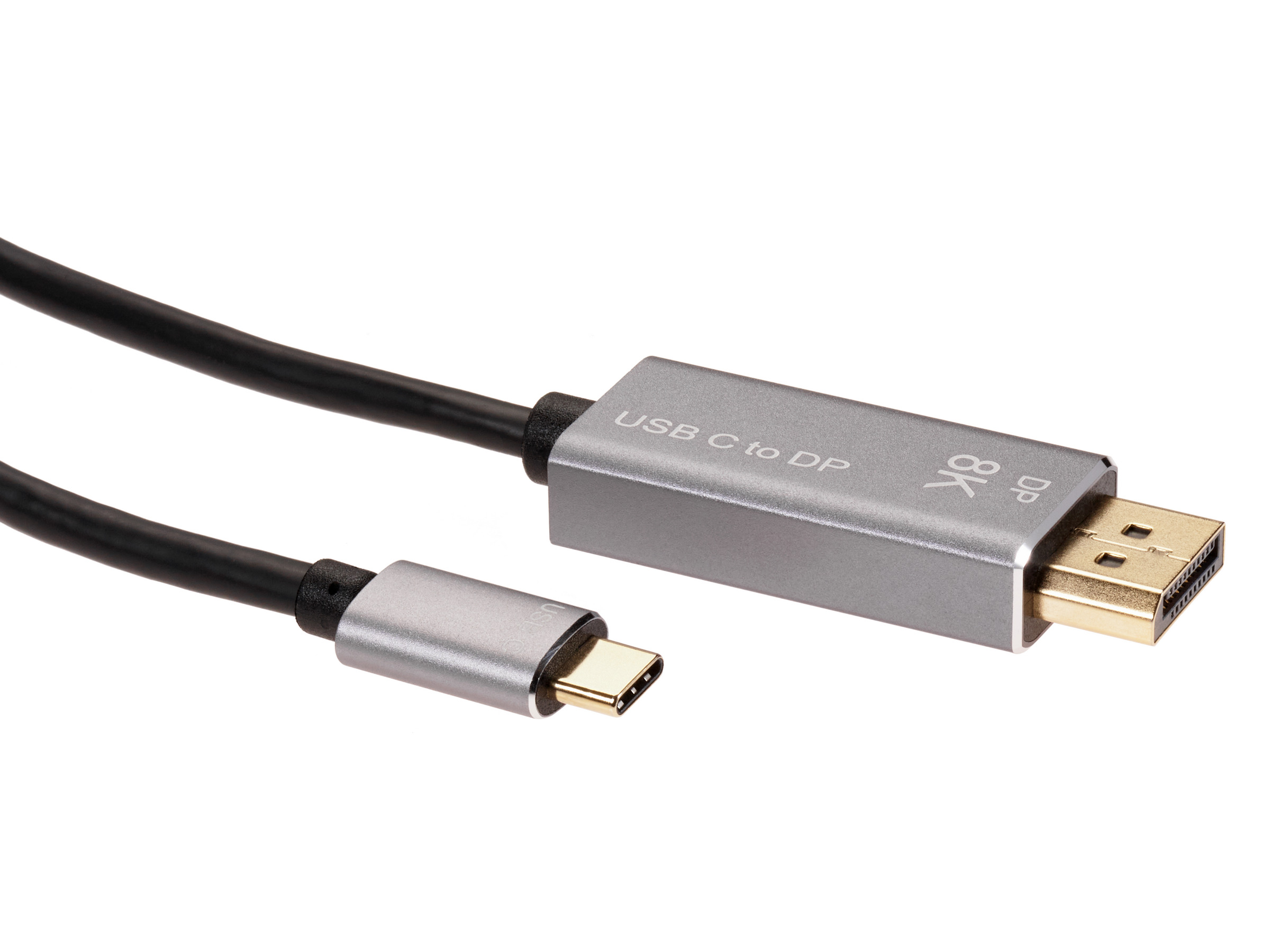 Кабель USB TYPE C DisplayPort 1.4 VCOM 1.8 метра 8K 60Hz алюминиевый корпус  (CU480MC-1.8M)