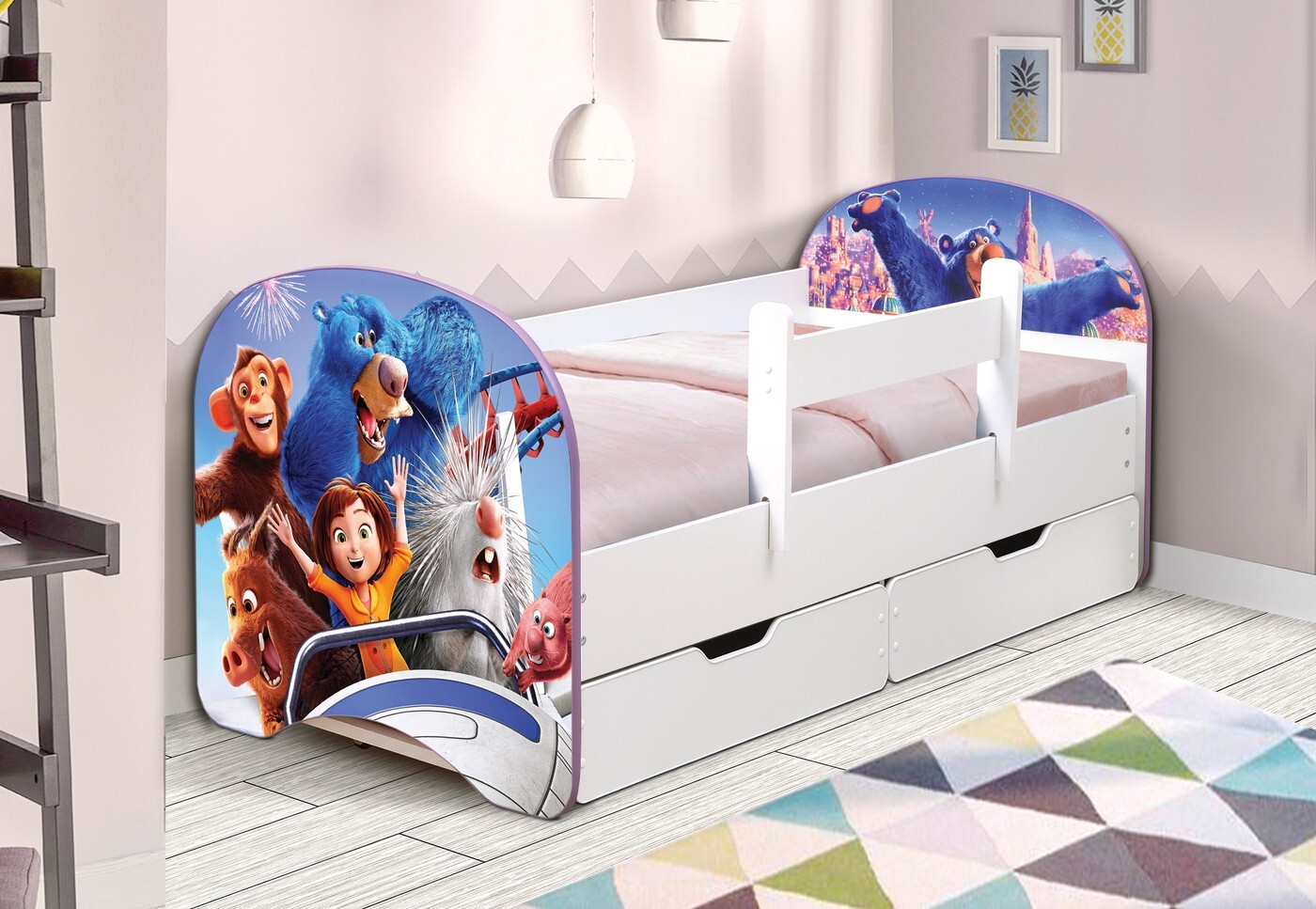Кровать детская от 3 лет с бортиками