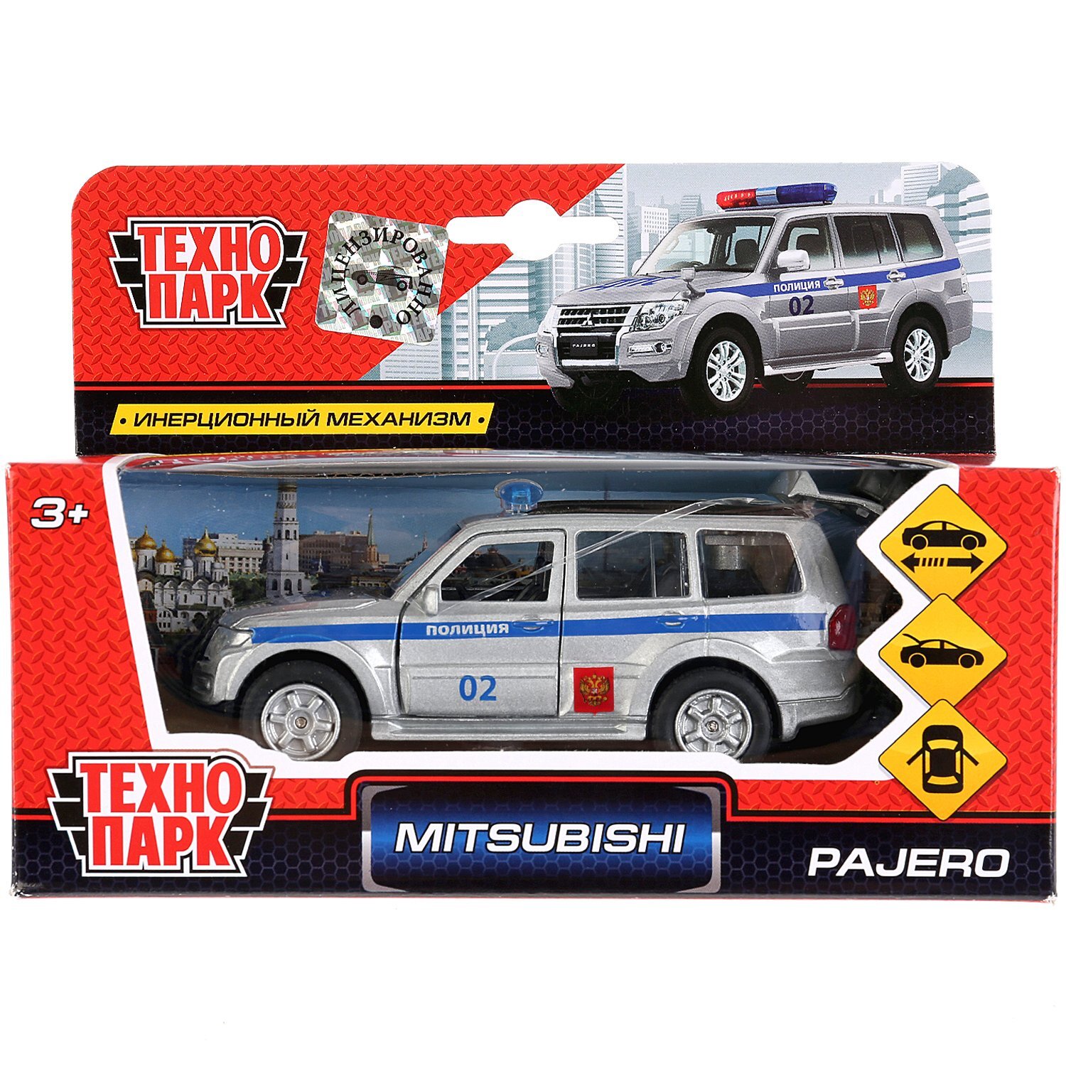 Машина металлическая. MITSUBISHI PAJERO. ПОЛИЦИЯ. 12 СМ - купить с  доставкой по выгодным ценам в интернет-магазине OZON (563220090)