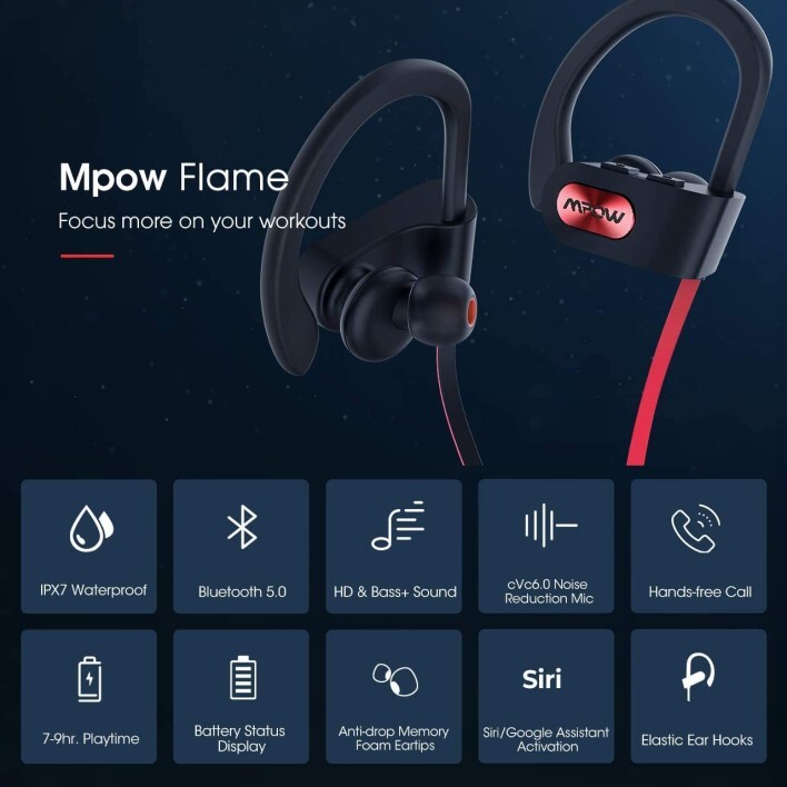 Bluetooth-гарнитура Mpow Flame Sport. Беспроводные спортивные наушники Flame Sport. Наушники Mpow Flame Sports. Bluetooth-гарнитура Mpow Flame Sport черный.