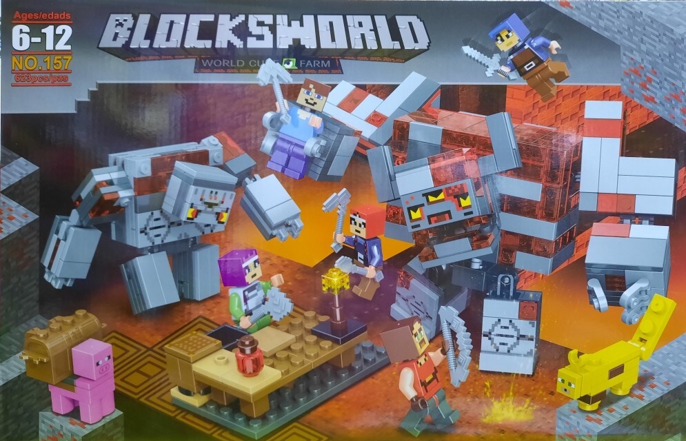 Королевская битва майнкрафт игра\. 63108 Конструктор майнкрафт 444 дет. BLOCKWORLD 159.