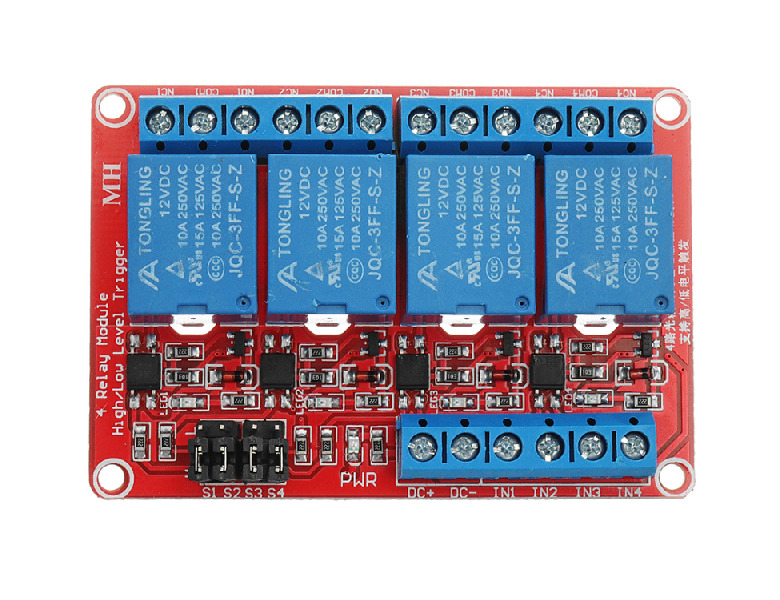 Модульреле/четырёхканальный12В10А1шт