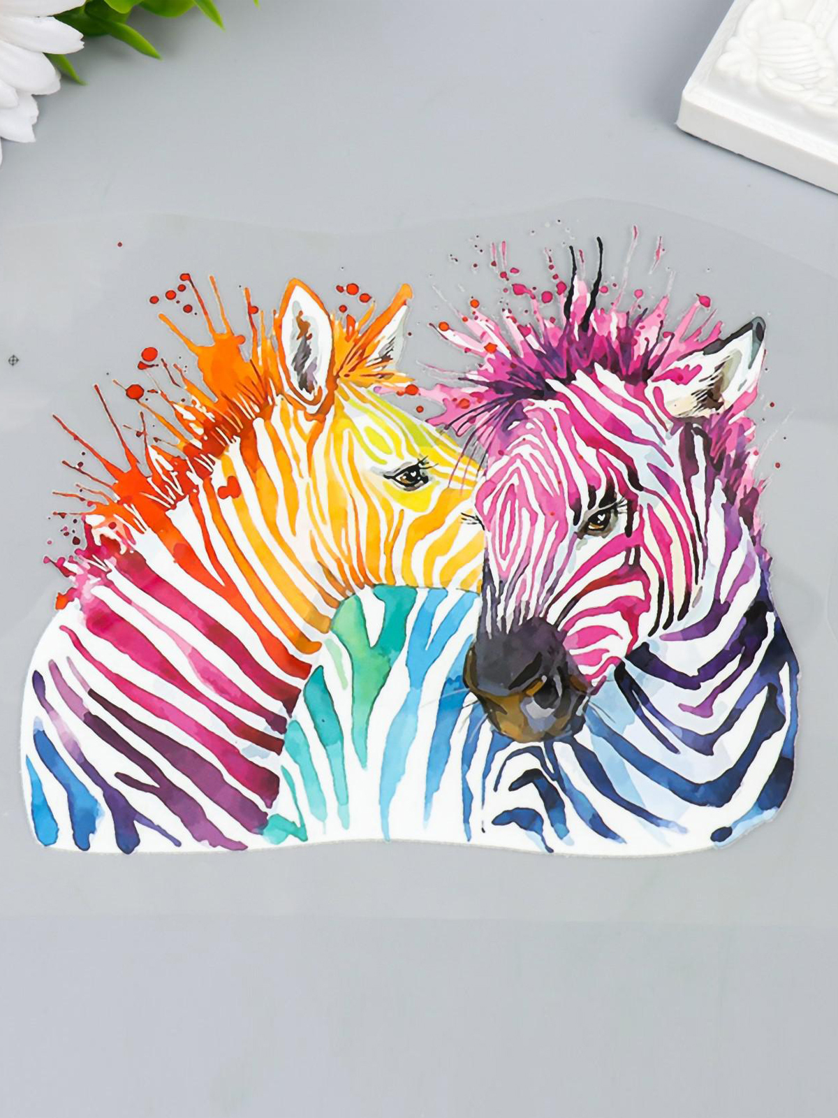 Зебра разноцветная ковер