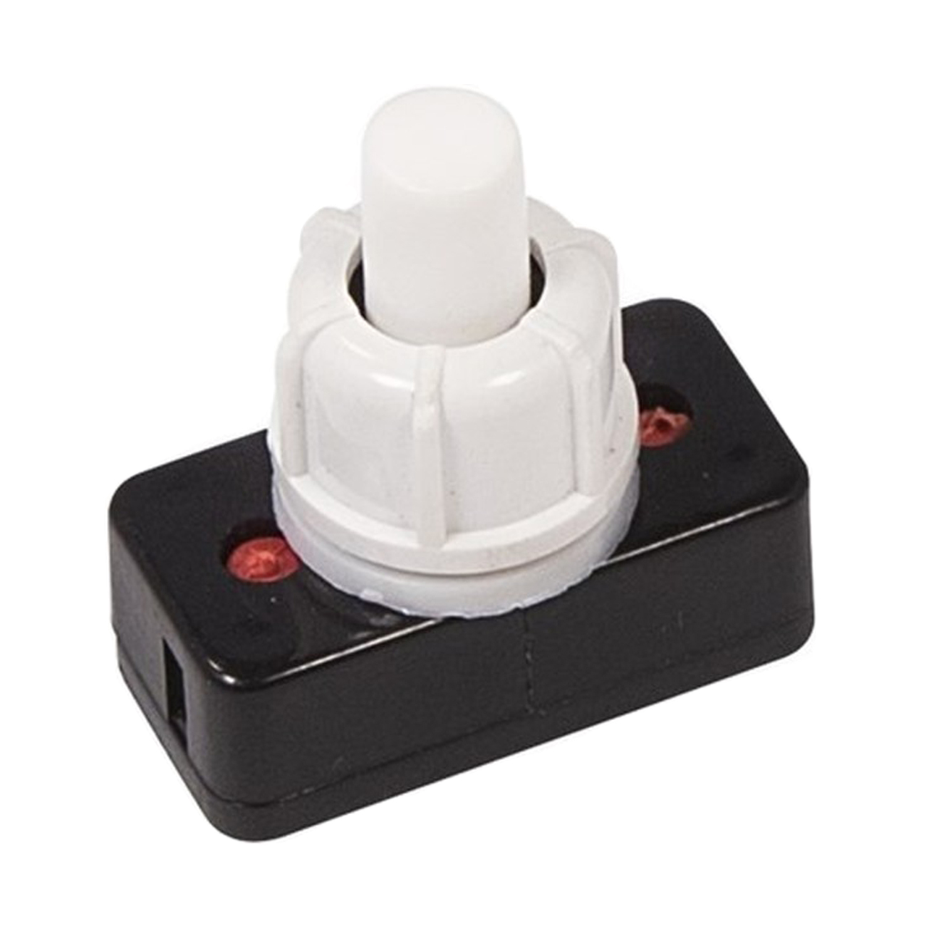 Выключатель-кнопка 250v 2а (2с) on-off белый (для настольной лампы) Rexant