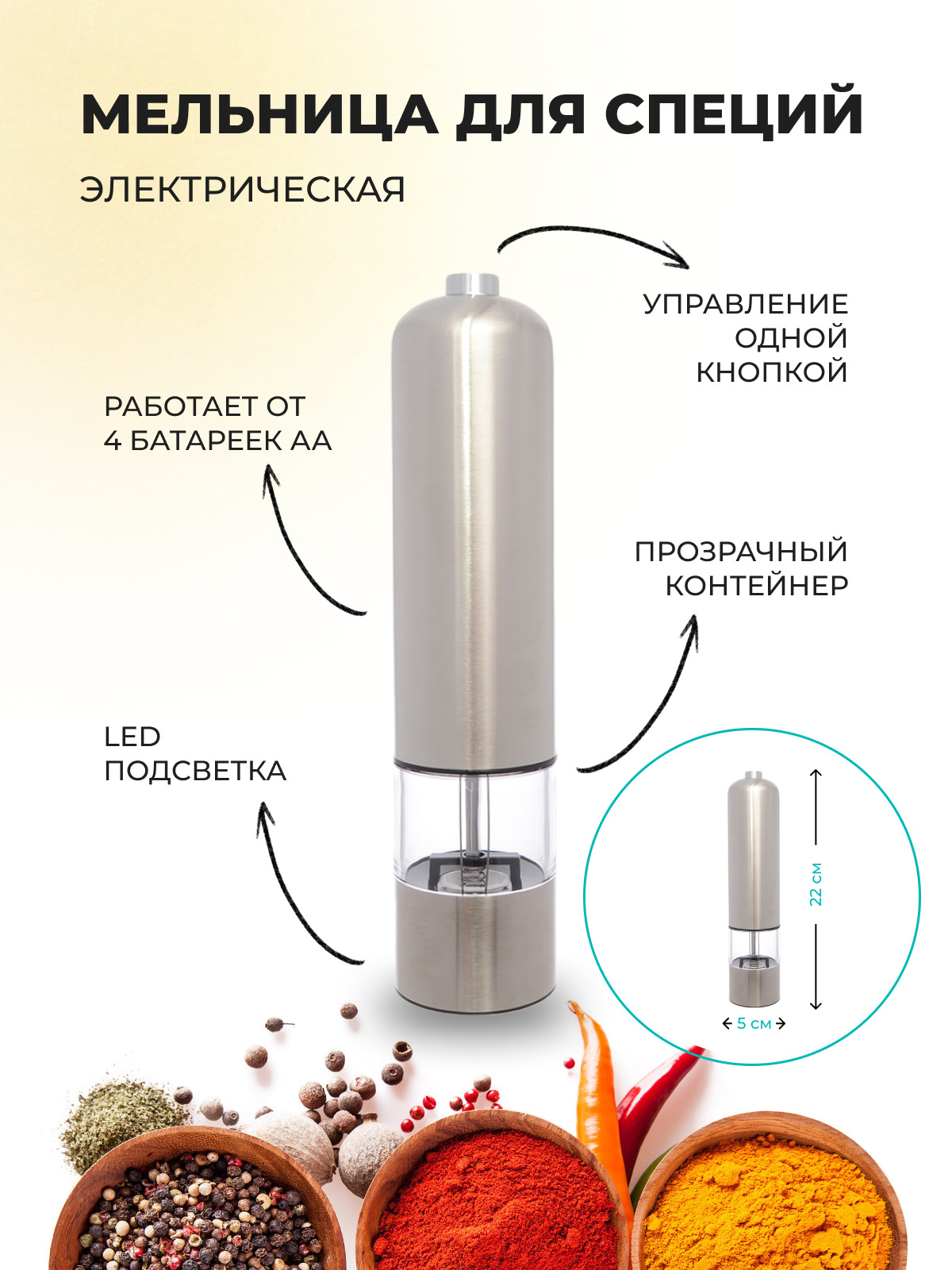 Электрическая Мельница Для Специй Купить Пенза