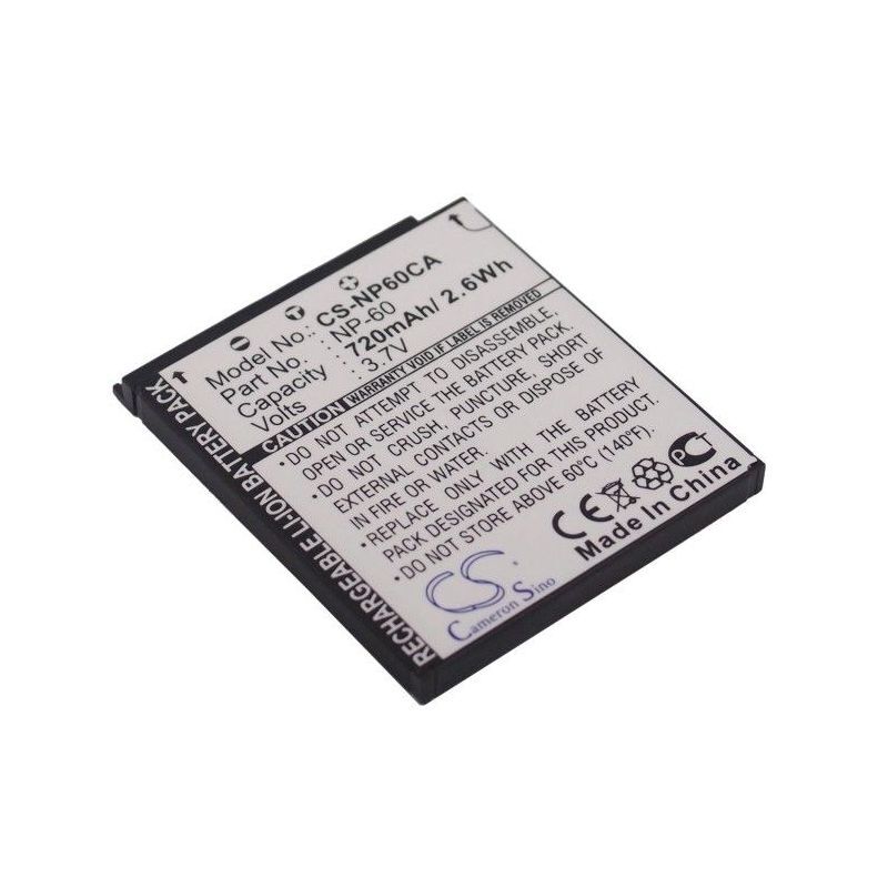 Аккумуляторная батарея CameronSino CS-NP60CA для фотоаппарата Casio Exilim  EX-S10, Z9 (NP-60) 720mAh купить с доставкой по выгодным ценам в  интернет-магазине OZON (570004023)