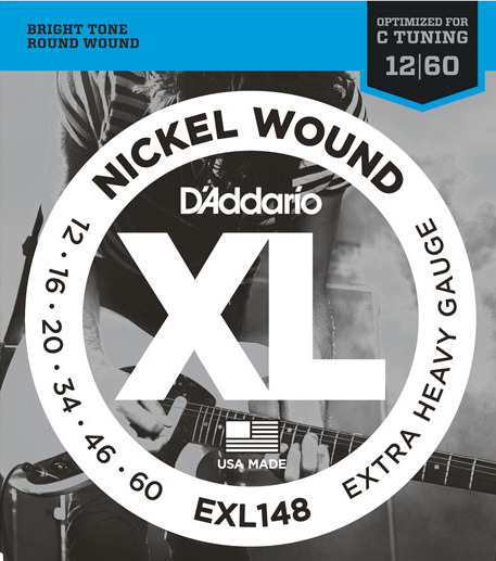 Струны D'Addario Nickel Wound 12-60 (EXL148XL). Оригинальные, США!