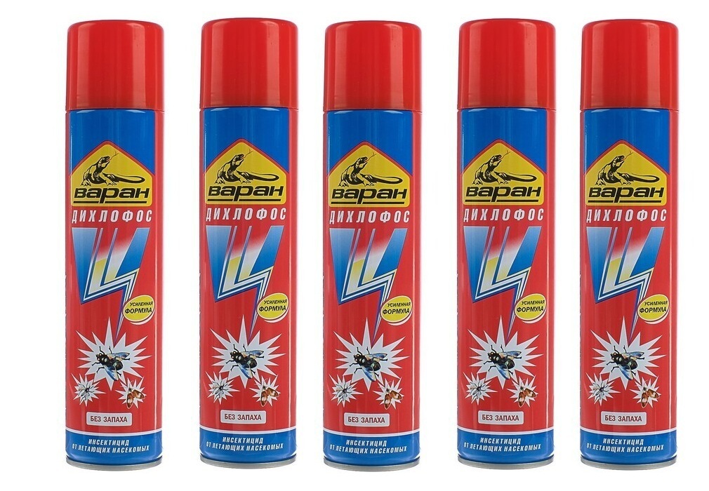 запасной план. дихлофос варан 190 мл. зап б. дихлофос кра-универсал 245см3 (оранж) кор/18шт. зап б.
