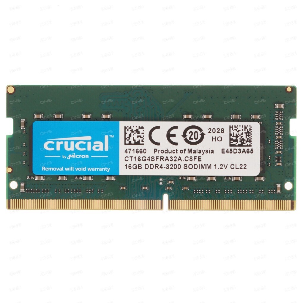 CrucialОперативнаяпамятьCrucial(CT16G4SFRA32A)1x16ГБ(CT16G4SFRA32A)