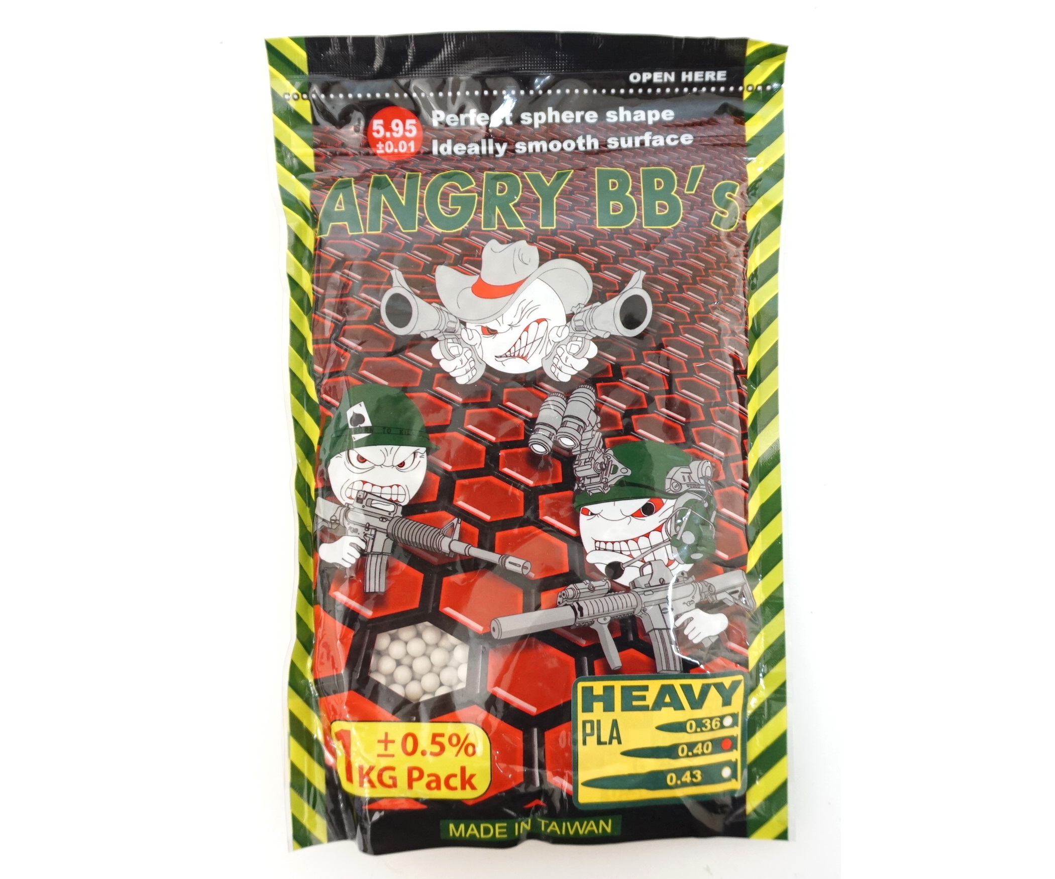 Шары для страйкбола Angry BB's 0,40 г, 2500 штук (1 кг, белые)