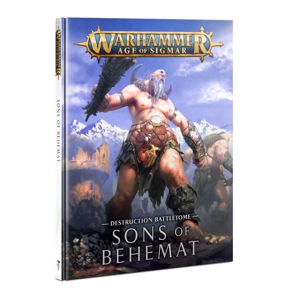 ДополнениедлянастольнойигрыкнигаправилGamesWorkshopWarhammerAgeofSigmar:Battletome:SonsofBehematнаанглийском