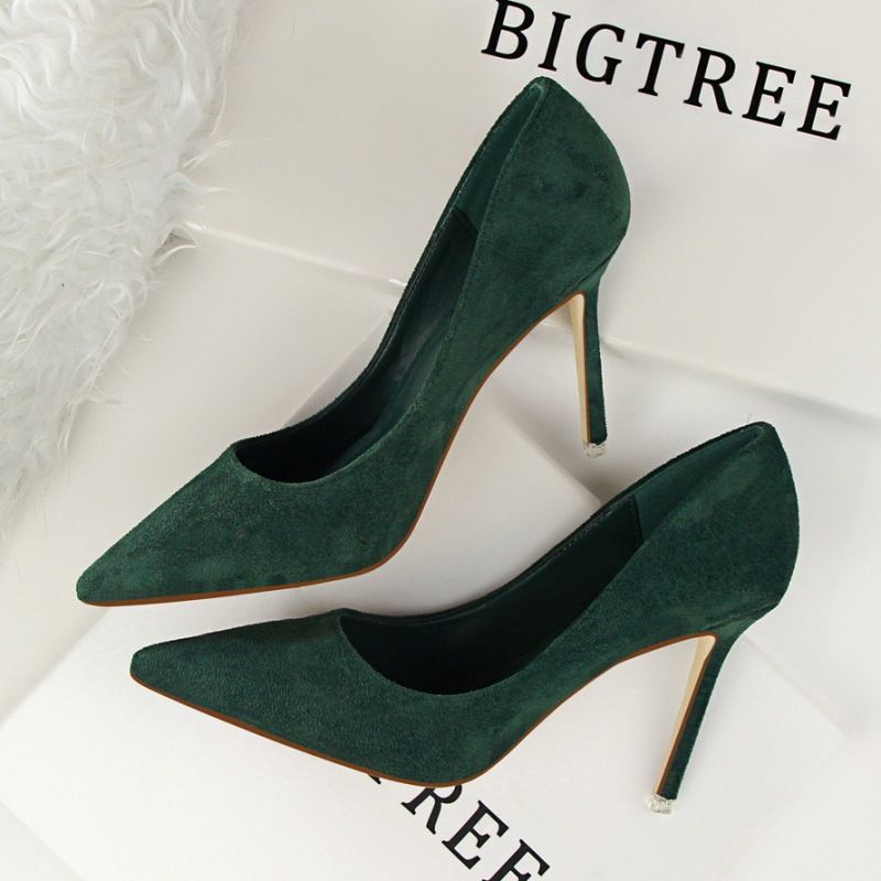 Зеленые лодочки туфли