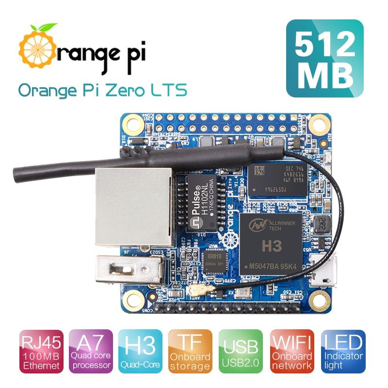 Orange Pi Zero 512mb H3 LTS микрокомпьютер / мини компьютер