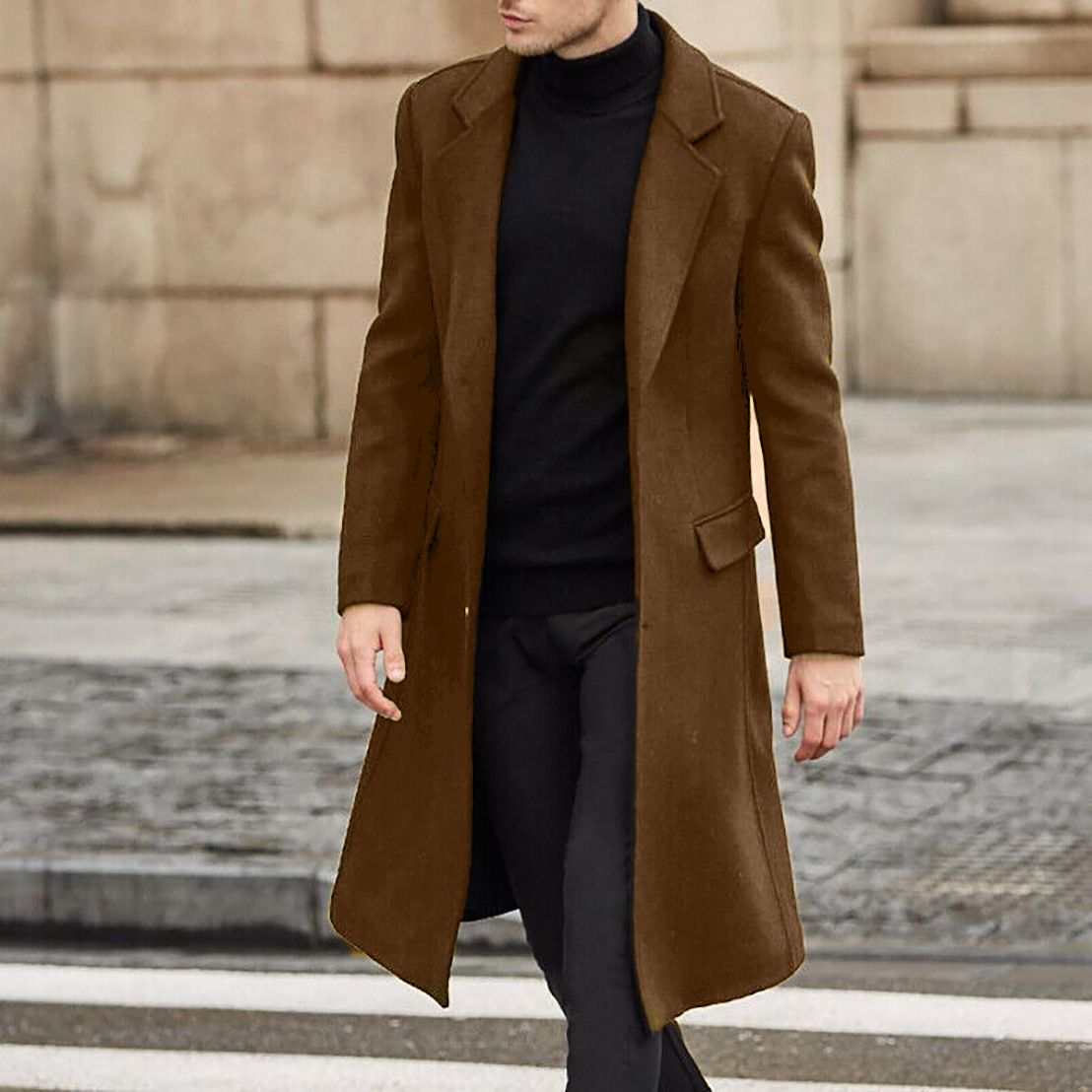 Wool Blend Coat пальто мужское\