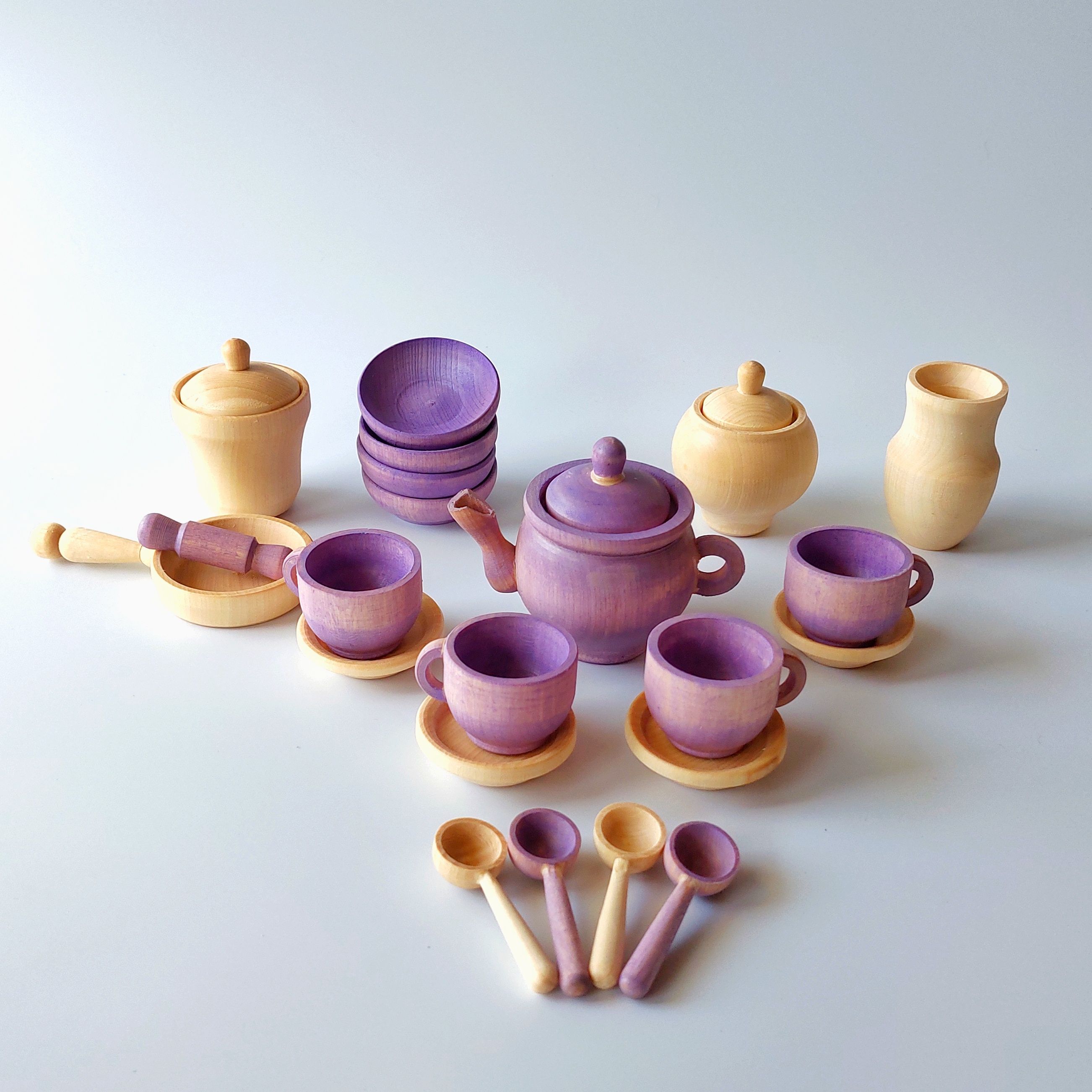 Лепка посуда для кукол