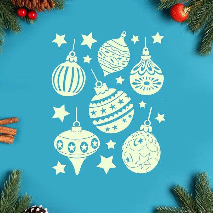 Новогодние наклейки на окна Ozon