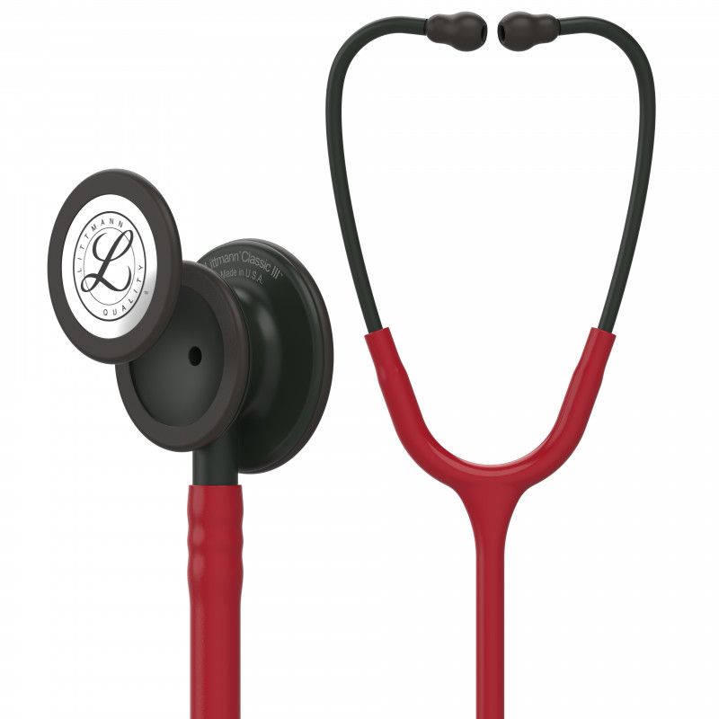 Стетоскоп Littmann Classic III Бордовый с чёрным колоколом, 69 см, 5868