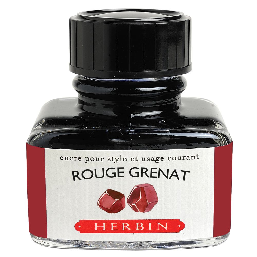 Чернила в банке Herbin, 30 мл, Rouge grenat Красный гранат