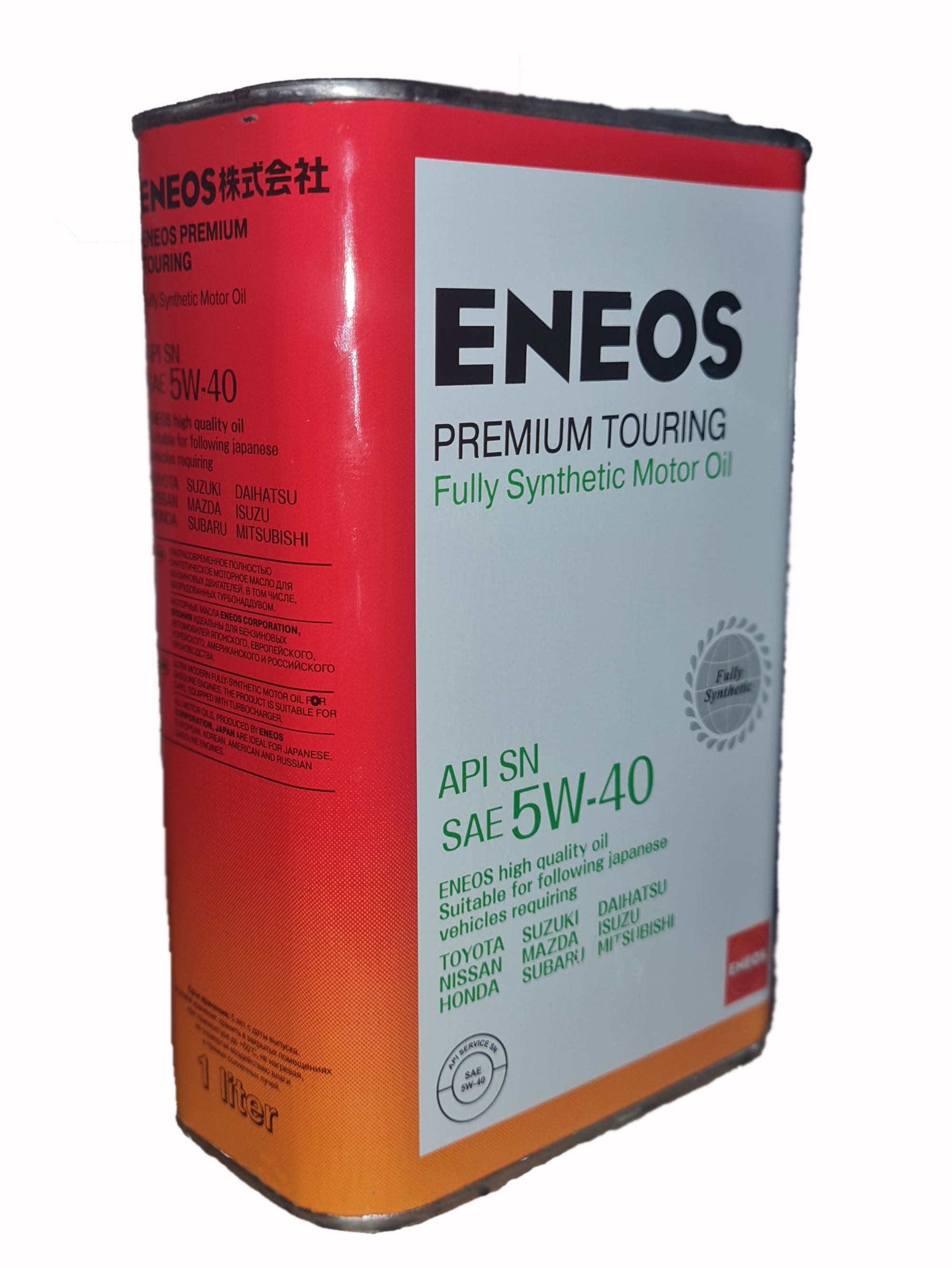 ENEOS Premium Touring 5w-40. ENEOS Premium Touring SN 5w-40 4 л. ENEOS Premium Touring SN 5w-40, 1 л. ENEOS Premium Diesel 5w-40 API CL-4.