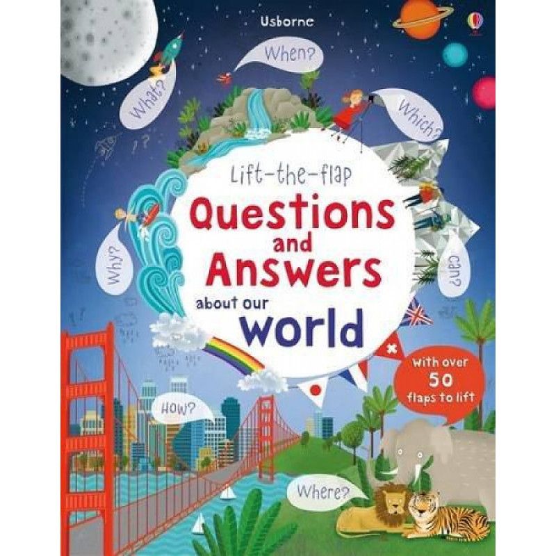 Questions about books. Usborne world book. usborne  lift-the-flap questions and answers about food pages. lift-the-flap questions and answers about food.