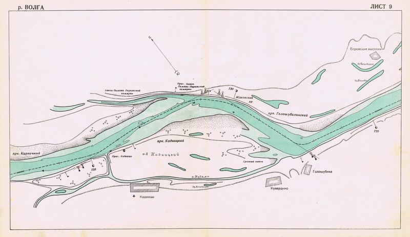 Лоцманская карта волги