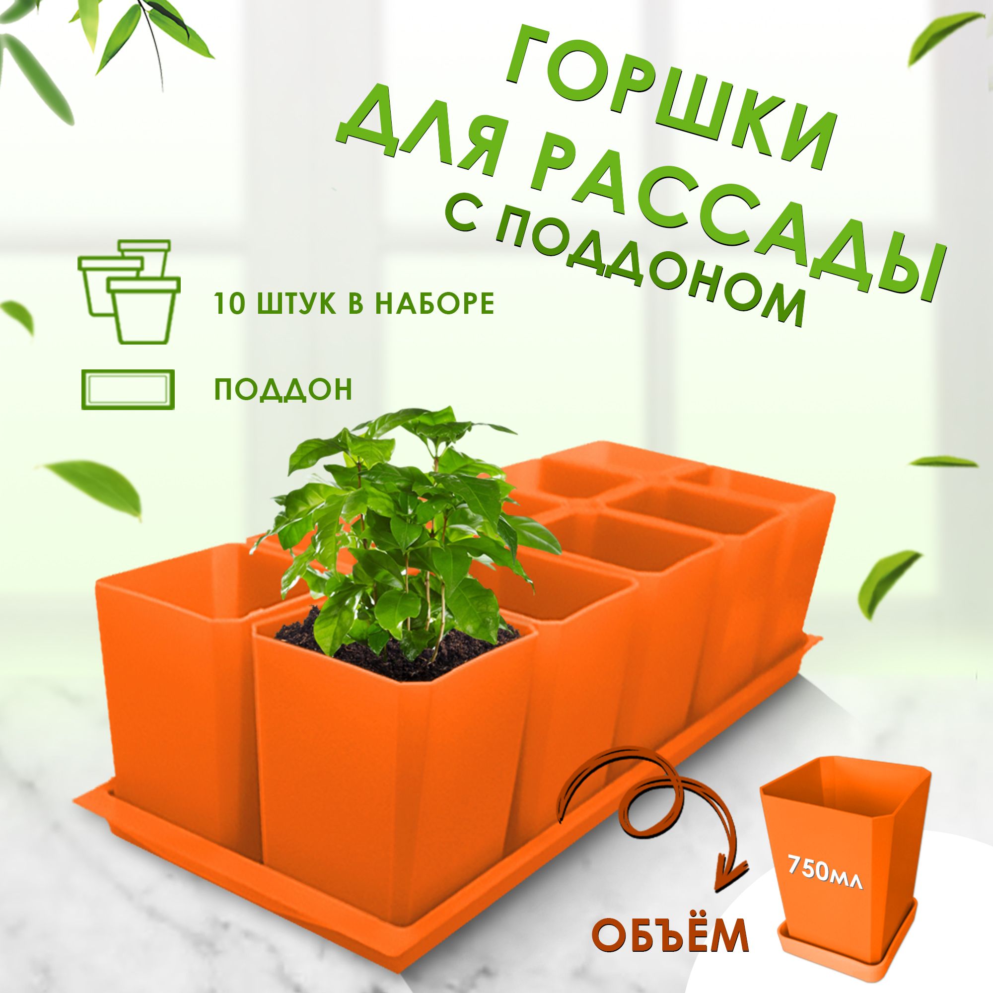 Горшочки для Рассады 750 – купить в интернет-магазине OZON по низкой цене