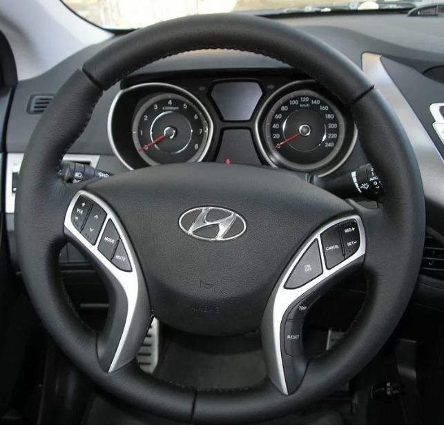 Элантра как снять руль Обтяжка руля из натуральной кожи на автомобили Hyundai Elantra V(2010-2016), Hyu