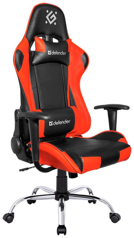 Игровое компьютерное кресло Defender Azgard Черный/Красный, полиуретан, 60мм - купить по выгодным ценам в интернет-магазине OZON (837084098)