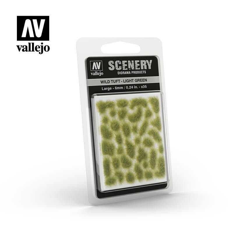 Материал для оформления подставок миниатюр Vallejo Wild Tuft - Light Green