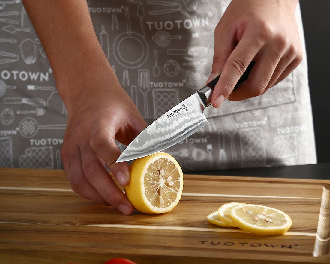 Кухонные ножи tuotown. TUOTOWN ножи кухонные. TUOTOWN набор ножей. Кухонный нож большой шеф, TUOTOWN, рукоять g1023 см. Лезвия 13х9.