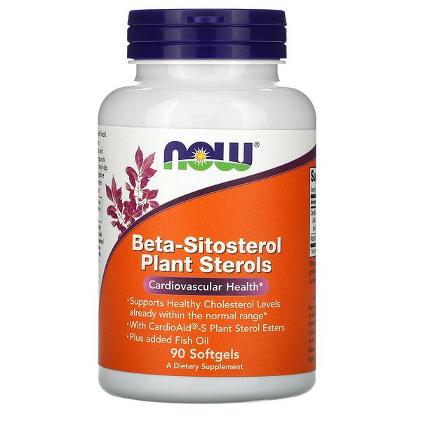 NOWFoods,комплексрастительныхстеролов,NOWBeta-SitosterolPlantSterols90softgels