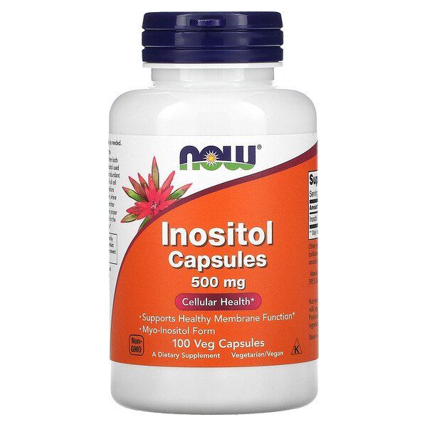 Инозитол NOW Inositol Capsules, 500 mg, 100 Veg Caps