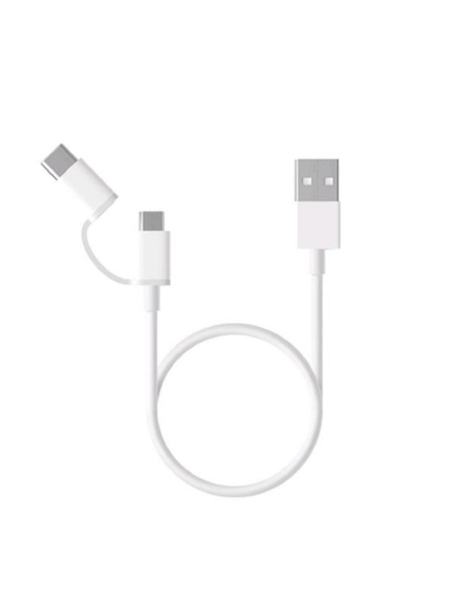 USB-кабельXIAOMIMi2-in-1USBCableMicro-USBtoType-C30см