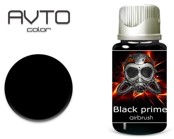 Pacific88 Avto Color, Black Primer, Грунтовка акриловая для аэрографа, Черная, 30 мл