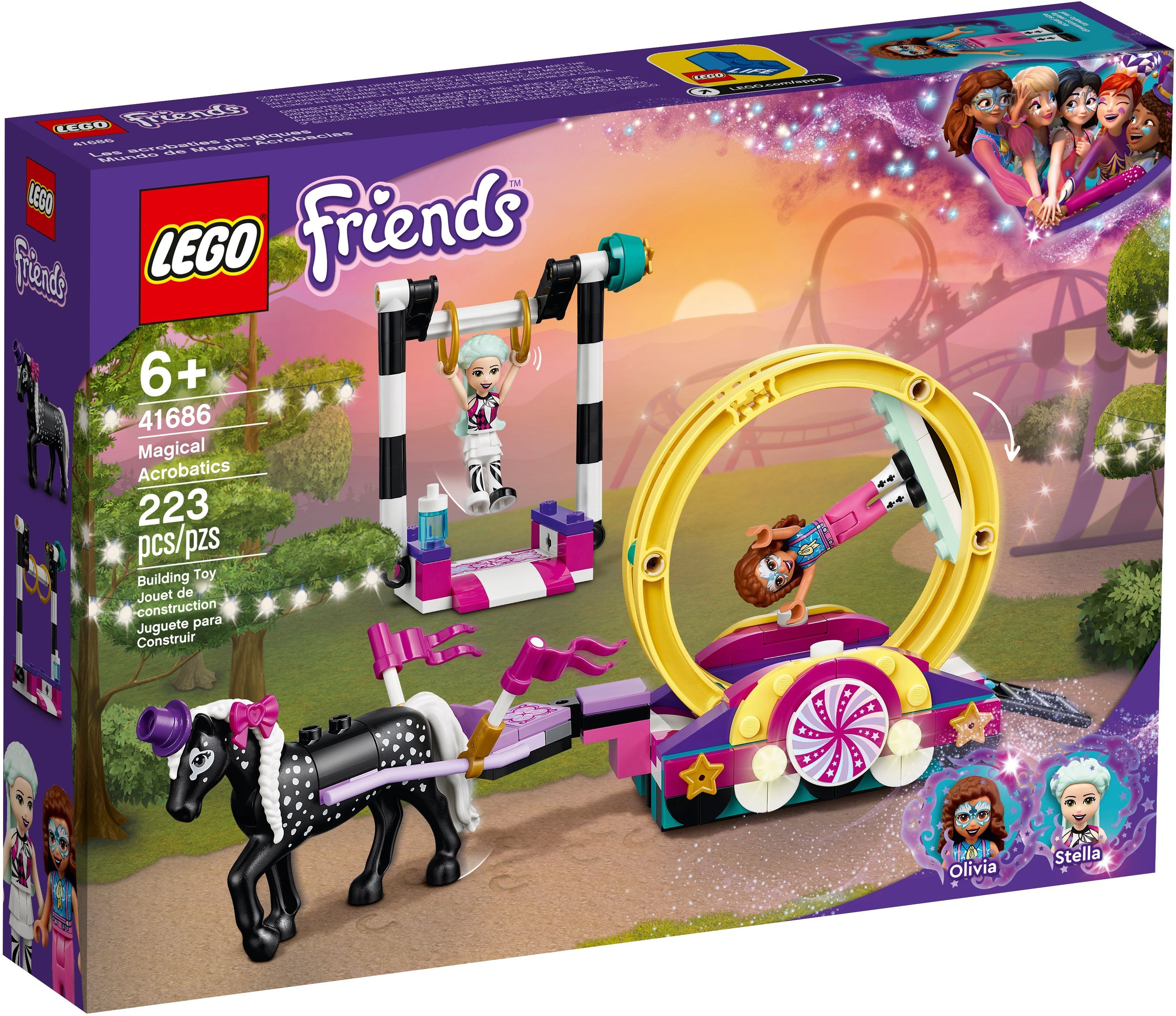 LEGO Friends 41686 Волшебная акробатика - купить с доставкой по выгодным  ценам в интернет-магазине OZON (905718900)